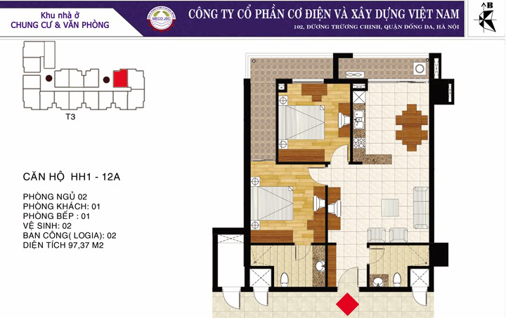 Thiết kế căn hộ 12A
