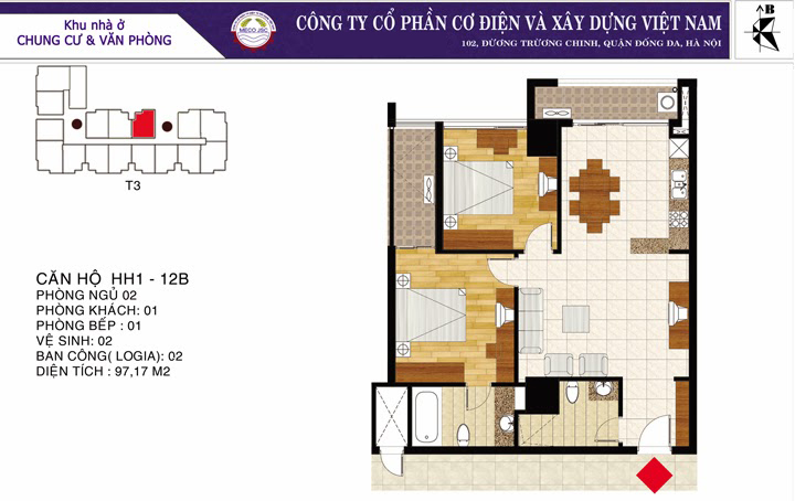 Thiết kế căn hộ 12B
