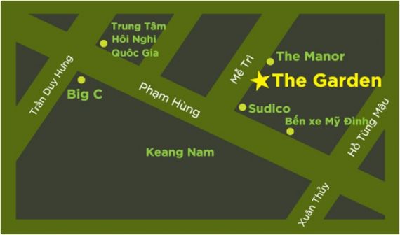 Vị trí dự án The Garden vị trí dự án