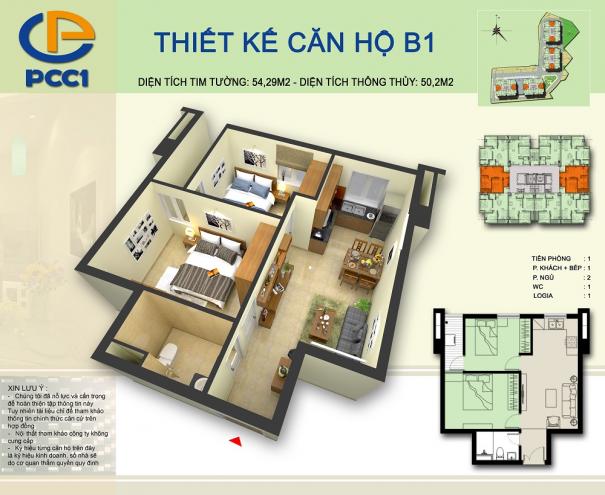 Thiết kế căn hộ B1