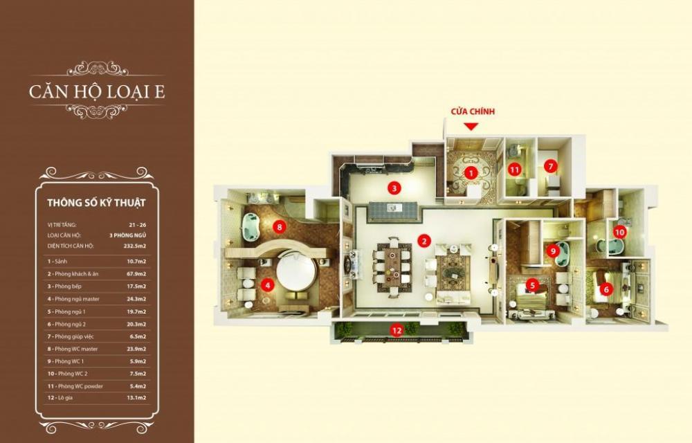 Thiết kế căn hộ E
