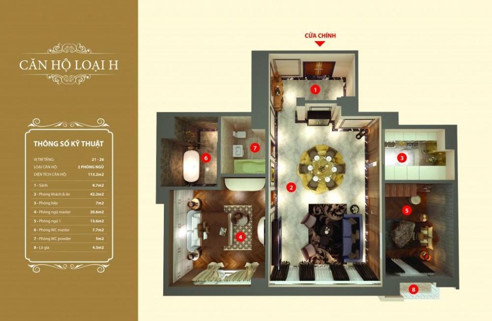 Thiết kế căn hộ H