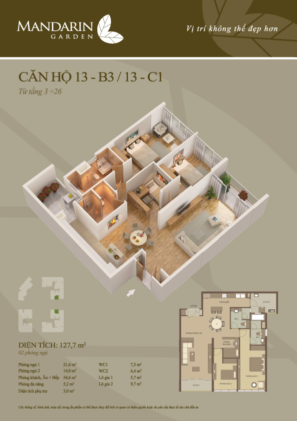 Thiết kế căn hộ 13-B3