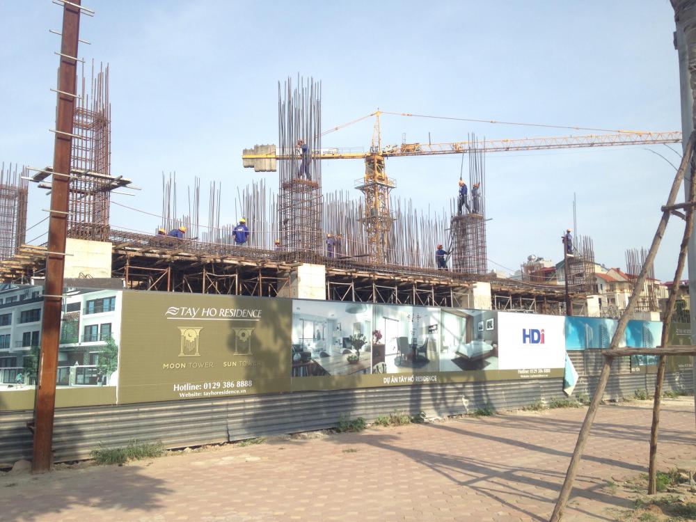 Dự án đang thi công tới mặt sàn tầng 2
