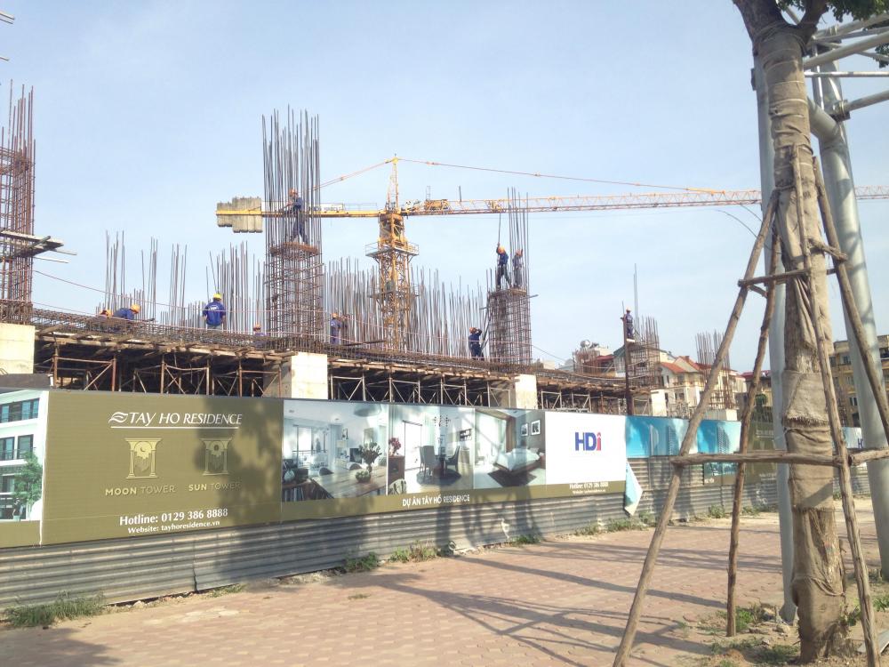 Dự án đang thi công tới mặt sàn tầng 2