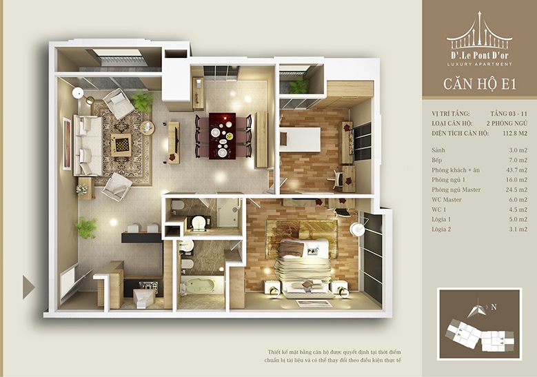 Thiết kế căn hộ E1