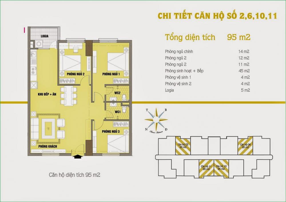 Thiết kế căn hộ 2,6,10,11