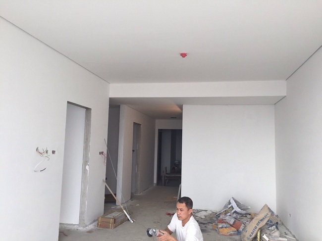 Dự án đang hoàn thiện bên trong căn hộ