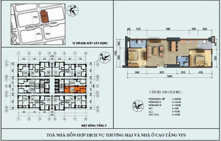 Thiết kế căn hộ 16B