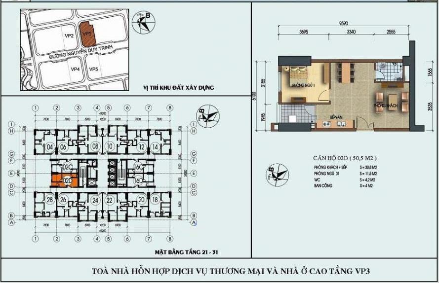 Thiết kế căn hộ 02D