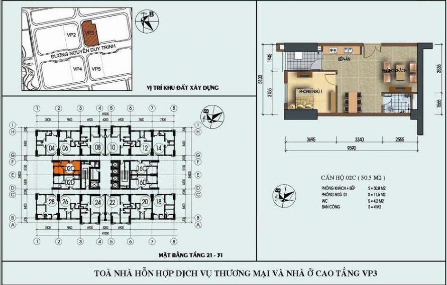 Thiết kế căn hộ 02C